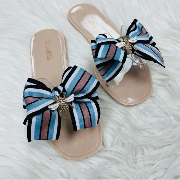 Nude jelly bee bow sandal - Picture 4 of 8